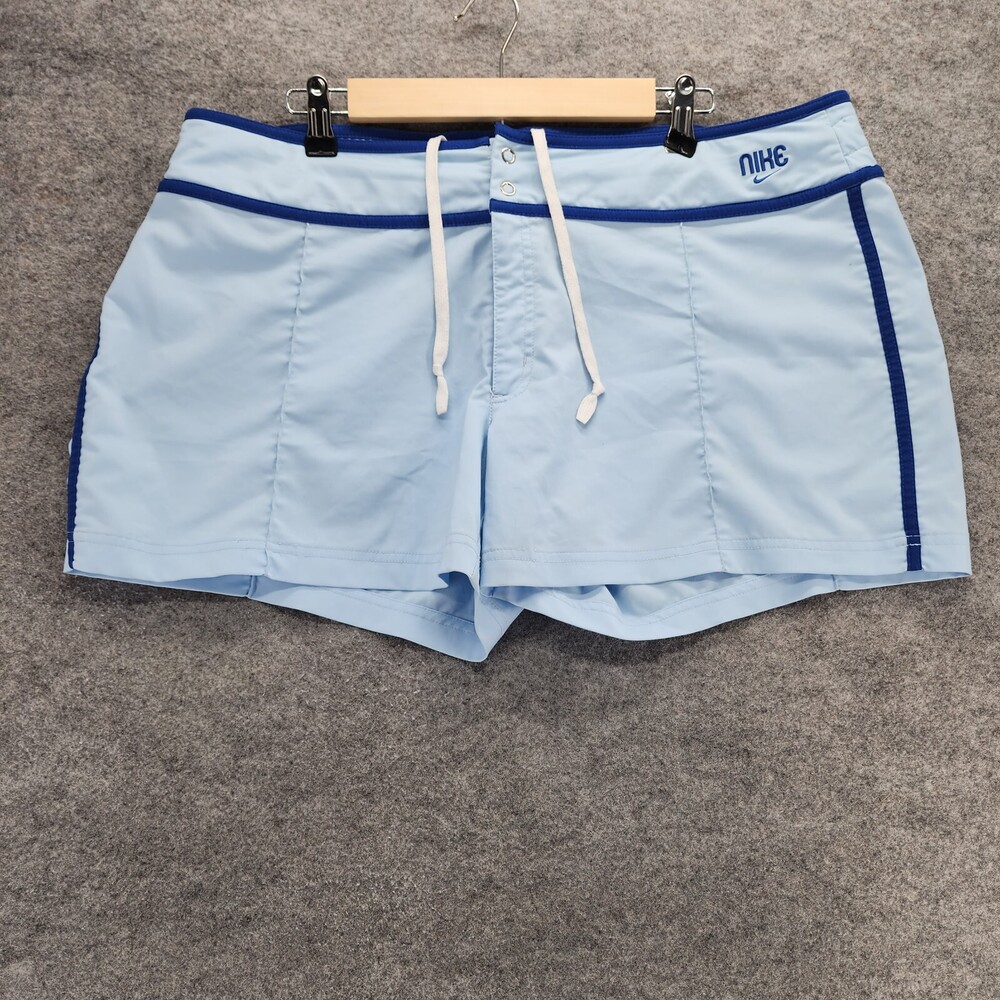 Nike Shorts Womens Extra Large 16-18 Blue 39" Waist Drawstring Activewear